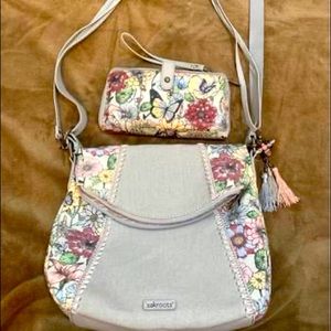 Sakroots bag & matching wallet . Never used. New
